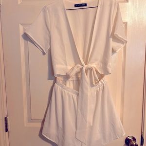 White fox romper